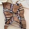 Contrast Plaid Elastic Hair Scrunchy - Teresa's Fashionista LLC
