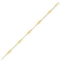 14k Yellow Gold Infinity Ankle Bracelet