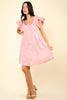 VERY J Flower Embroidered Organza Mini Dress-Teresa's Fashionista LLC