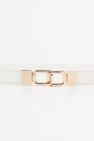 Geometric Double Buckle Elastic Belt-Teresa's Fashionista LLC