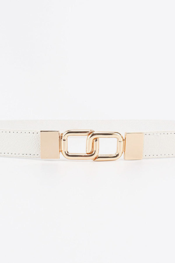Geometric Double Buckle Elastic Belt-Teresa's Fashionista LLC
