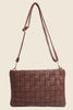Fame Faux Leather Basket Weave  Crossbody Bag - Teresa's Fashionista LLC