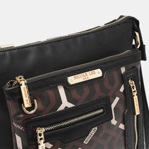 Nicole Lee USA Geometric Pattern Crossbody Bag-Teresa's Fashionista LLC
