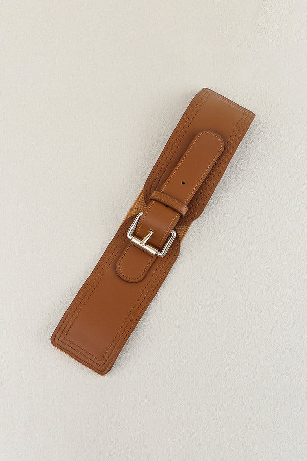 Elastic Wide PU Belt-Teresa's Fashionista LLC