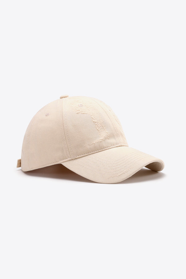Distressed Adjustable Baseball Cap-Teresa's Fashionista LLC