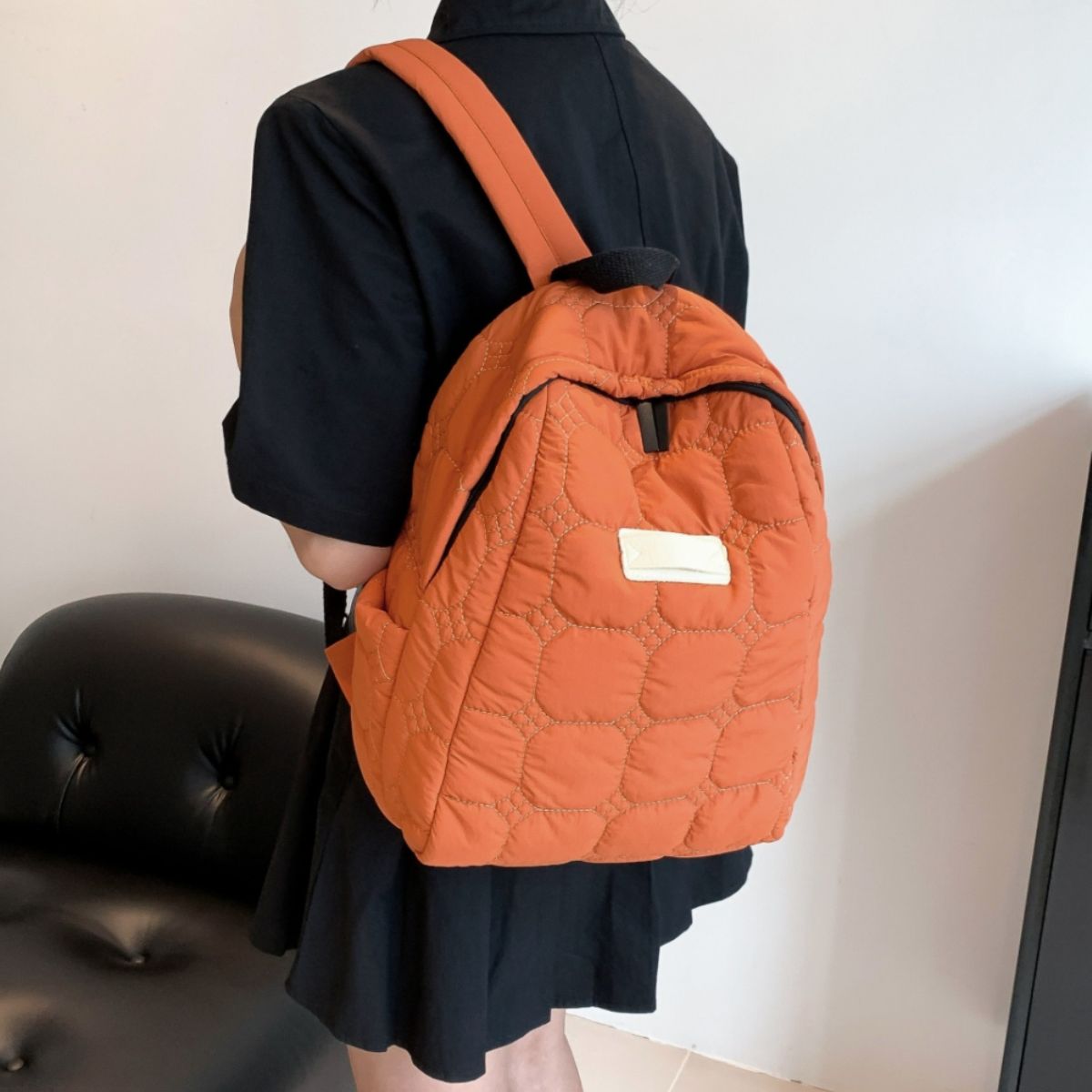 Quilted Polyester Backpack Bag-Teresa&#39;s Fashionista LLC