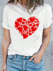Heart Round Neck Short Sleeve T-Shirt-Teresa's Fashionista LLC
