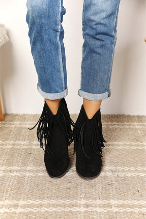 Legend Women's Fringe Cowboy Western Ankle Boots-Teresa's Fashionista LLC