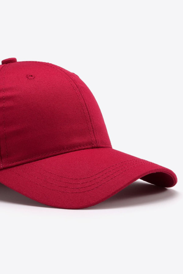 Plain Adjustable Cotton Baseball Cap-Teresa's Fashionista LLC