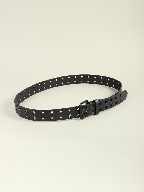 Grommet PU Leather Belt-Teresa's Fashionista LLC