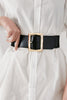 Rectangle Buckle Elastic Wide Belt-Teresa's Fashionista LLC