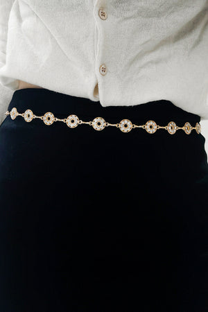 Rhinestone Decor Zinc Alloy Belt-Teresa's Fashionista LLC