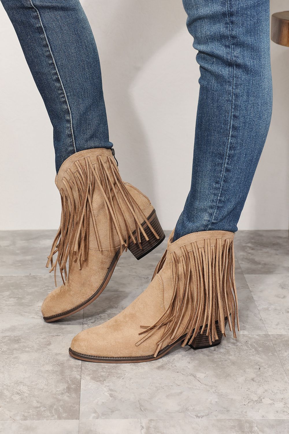 Legend Women's Fringe Cowboy Western Ankle Boots-Teresa&#39;s Fashionista LLC