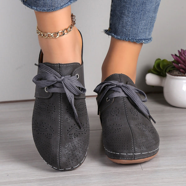 Lace-Up Round Toe Wedge Sandals-Teresa's Fashionista LLC