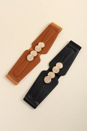 Alloy Buckle Elastic Belt-Teresa's Fashionista LLC