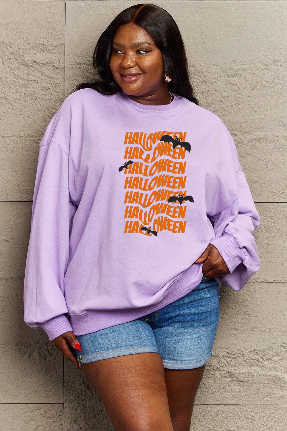 Simply Love Full Size HALLOWEEN Graphic Sweatshirt - Teresa's Fashionista LLC