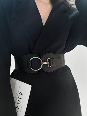 PU Elastic Wide Belt-Teresa's Fashionista LLC