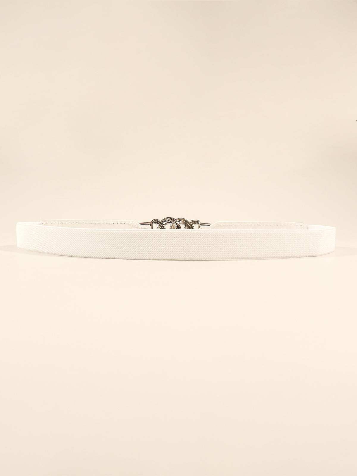 Zinc Alloy Buckle Elastic PU Belt-Teresa&#39;s Fashionista LLC