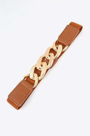 Chain Detail Elastic Belt-Teresa's Fashionista LLC
