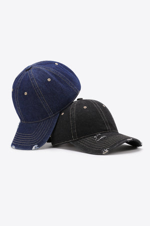 Distressed Adjustable Baseball Cap-Teresa's Fashionista LLC