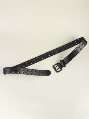 Grommet PU Leather Belt-Teresa's Fashionista LLC
