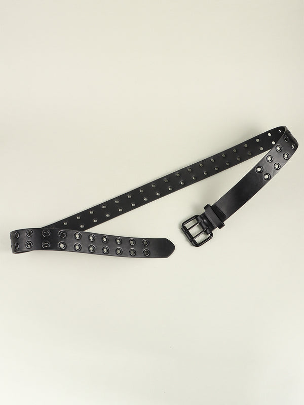 Grommet PU Leather Belt-Teresa's Fashionista LLC