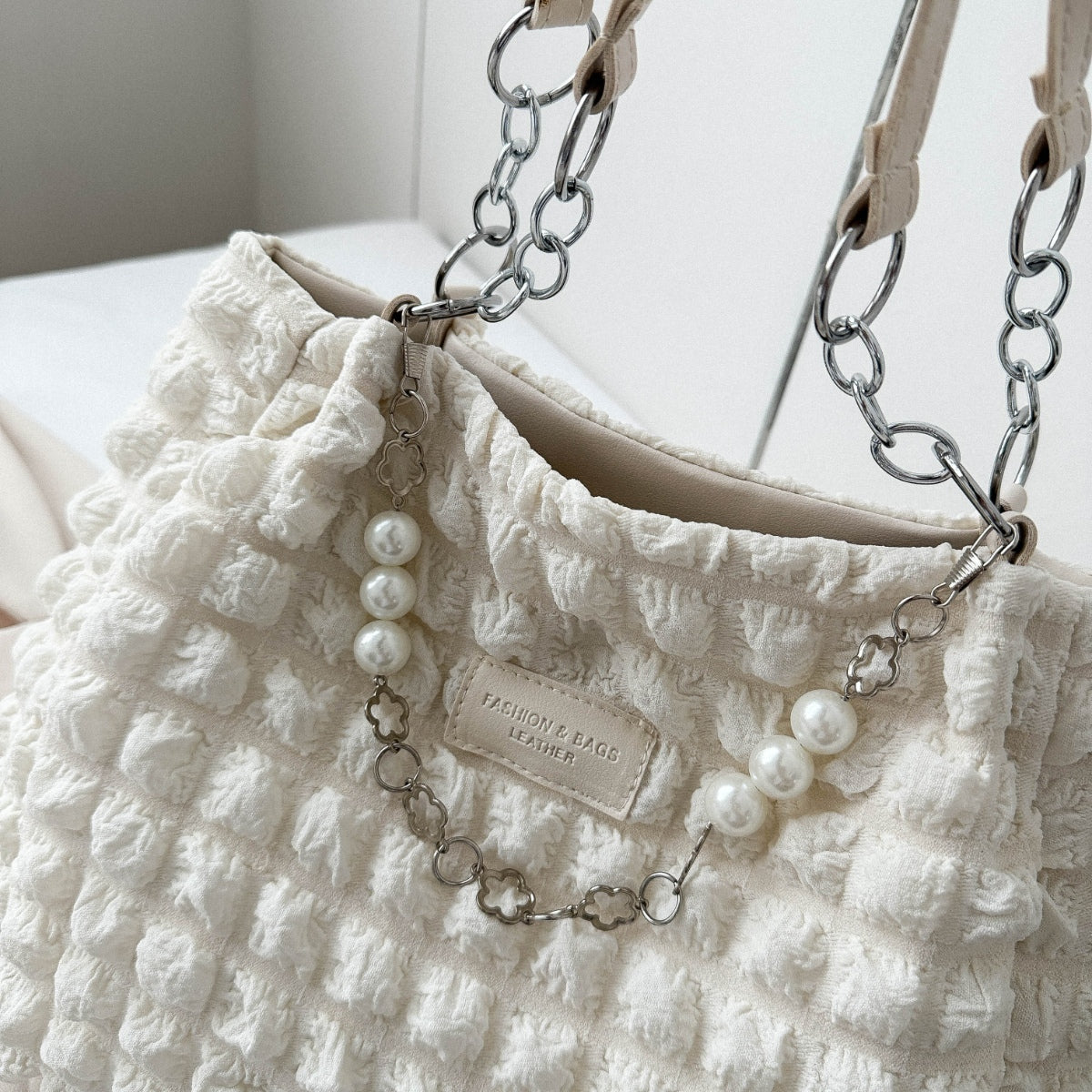 Cloud Puffy Polyester Tote Bag-Teresa&#39;s Fashionista LLC
