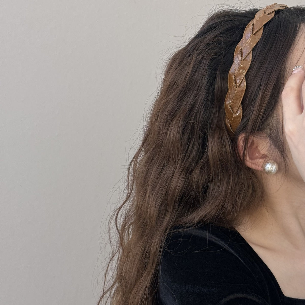PU Leather Braided Hair Headband - Teresa's Fashionista LLC