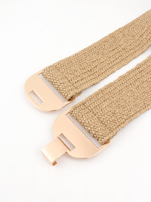 Alloy Buckle Elastic Belt-Teresa's Fashionista LLC