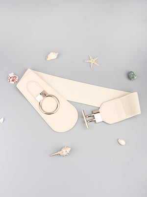 PU Elastic Wide Belt with Alloy Buckle-Teresa's Fashionista LLC