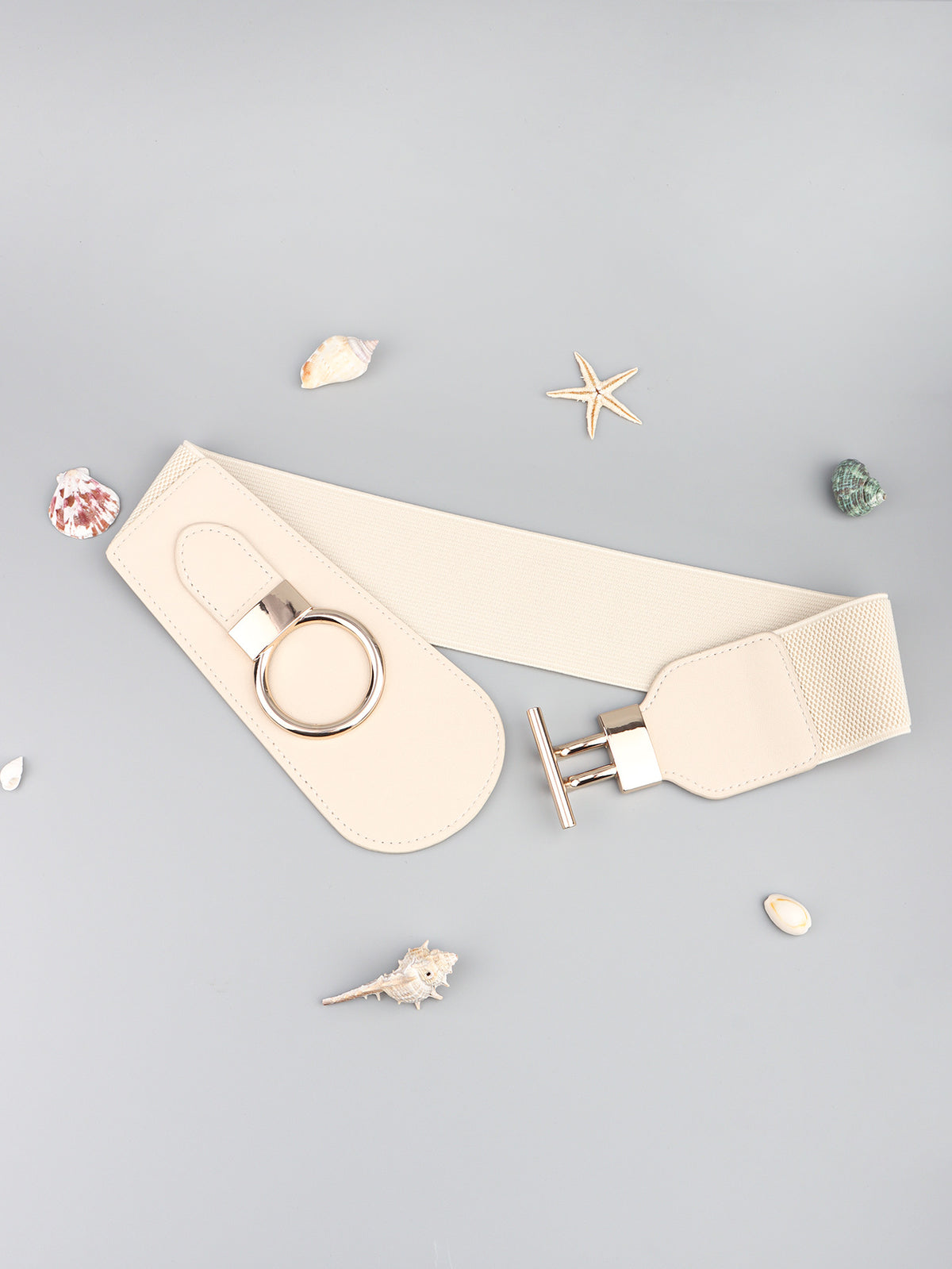 PU Elastic Wide Belt with Alloy Buckle-Teresa&#39;s Fashionista LLC