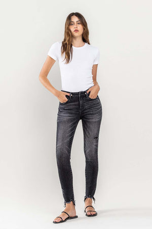 Lovervet Raw Hem Cropped Skinny Jeans - Teresa's Fashionista LLC