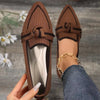 Bow Contrast Trim Point Toe Loafers-Teresa's Fashionista LLC