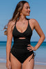 Cutout V-Neck Spaghetti Strap One-Piece Swimwear-Teresa's Fashionista LLC