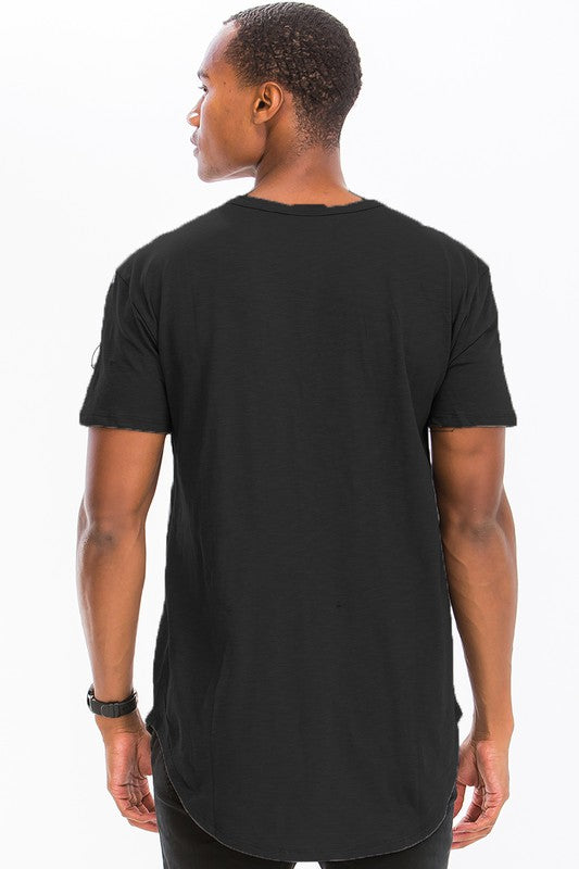SHORT SLEEVE 4 BUTTON HENLEY SHIRT-Teresa&#39;s Fashionista LLC
