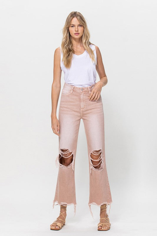 90's Vintage Crop Flare Jeans - Teresa's Fashionista LLC