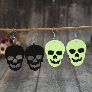 2 Piece PU Leather Skull Dangle Earrings - Teresa's Fashionista LLC