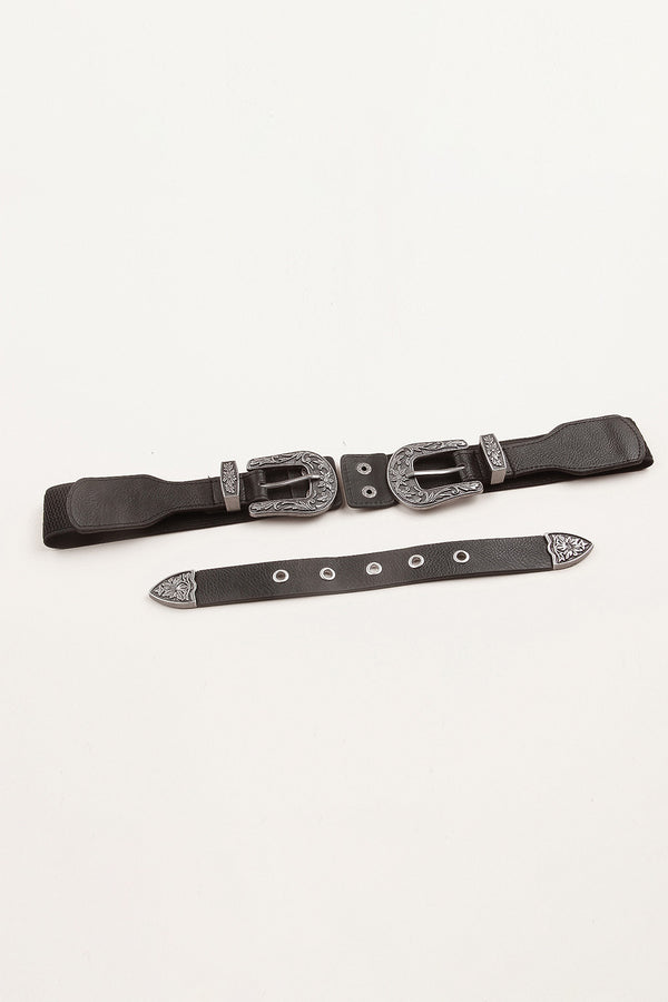 Symmetrical Zinc Alloy Buckle PU Leather Belt-Teresa's Fashionista LLC