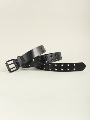 Grommet PU Leather Belt-Teresa's Fashionista LLC