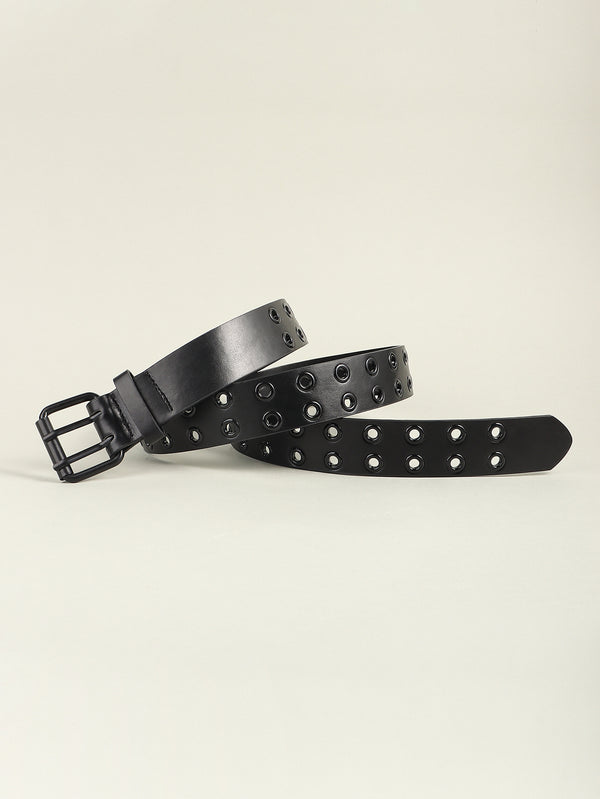 Grommet PU Leather Belt-Teresa's Fashionista LLC