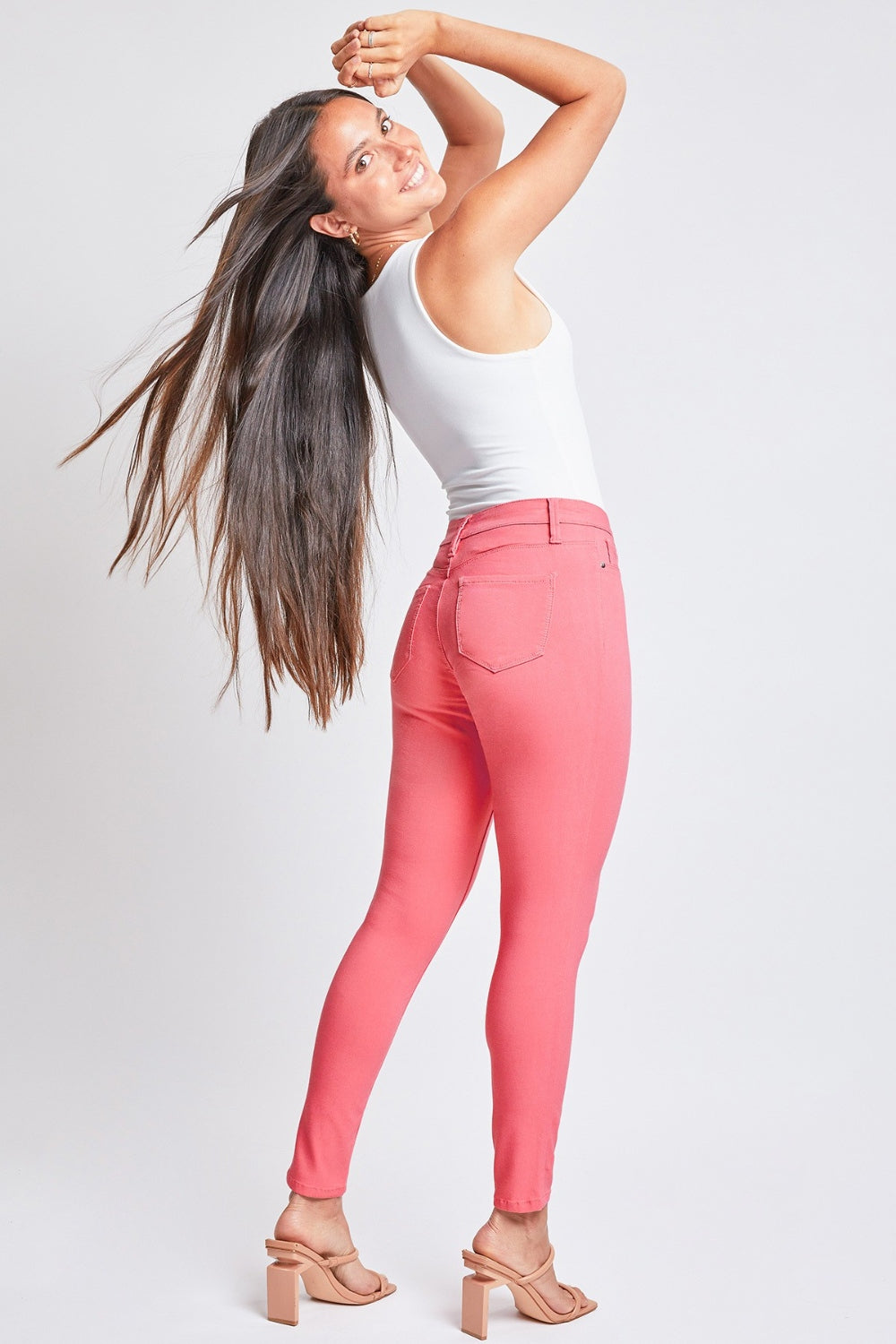 YMI Jeanswear Full Size Hyperstretch Mid-Rise Skinny Jeans-Teresa's Fashionista LLC