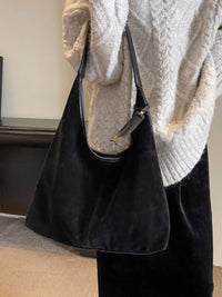 Suede Hobo Shoulder Bag