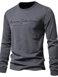 Men's Round Neck Letter Graphic T-Shirt