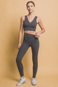 Love Tree High Waist Leggings with Side Pockets - Teresa's Fashionista LLC