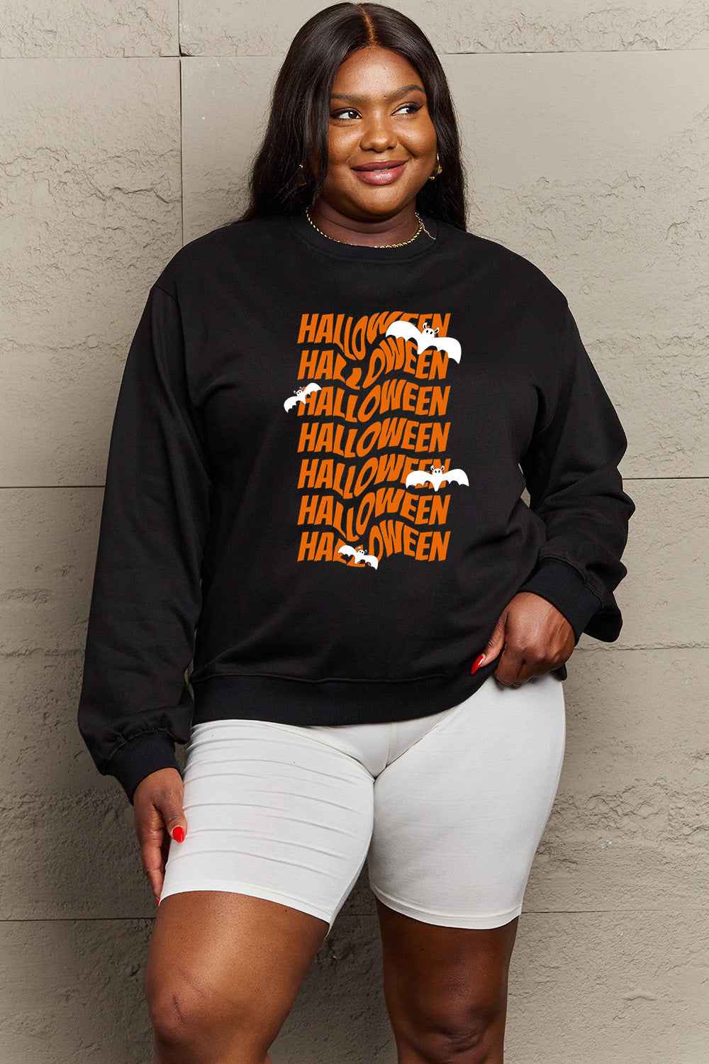 Simply Love Full Size HALLOWEEN Graphic Sweatshirt - Teresa's Fashionista LLC