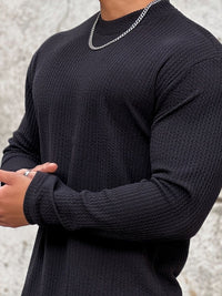 Men's Plus Size Round Neck Long Sleeve T-Shirt