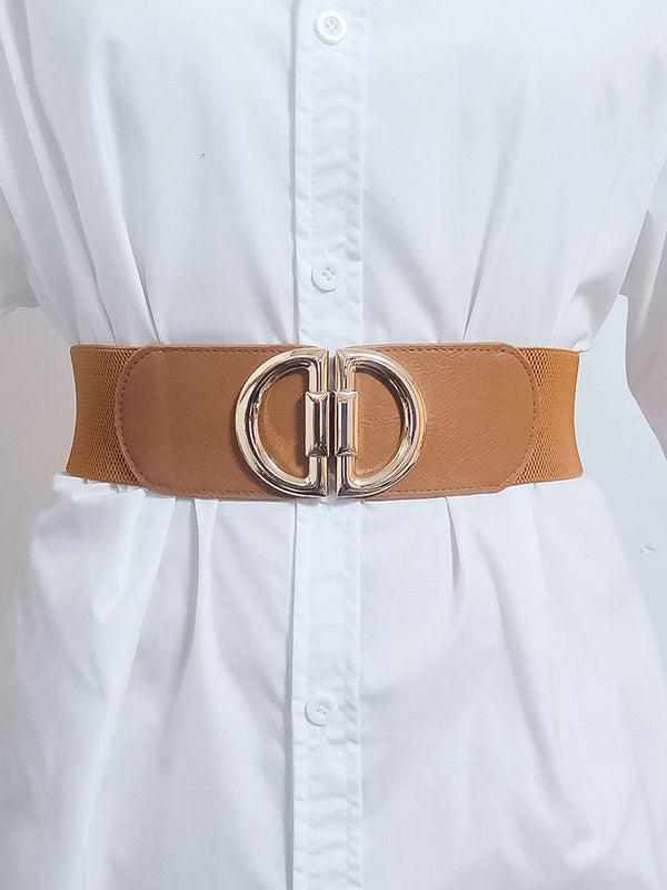 D Buckle Elastic Belt-Teresa's Fashionista LLC