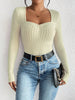 Ribbed Long Sleeve T-Shirt-Teresa's Fashionista LLC