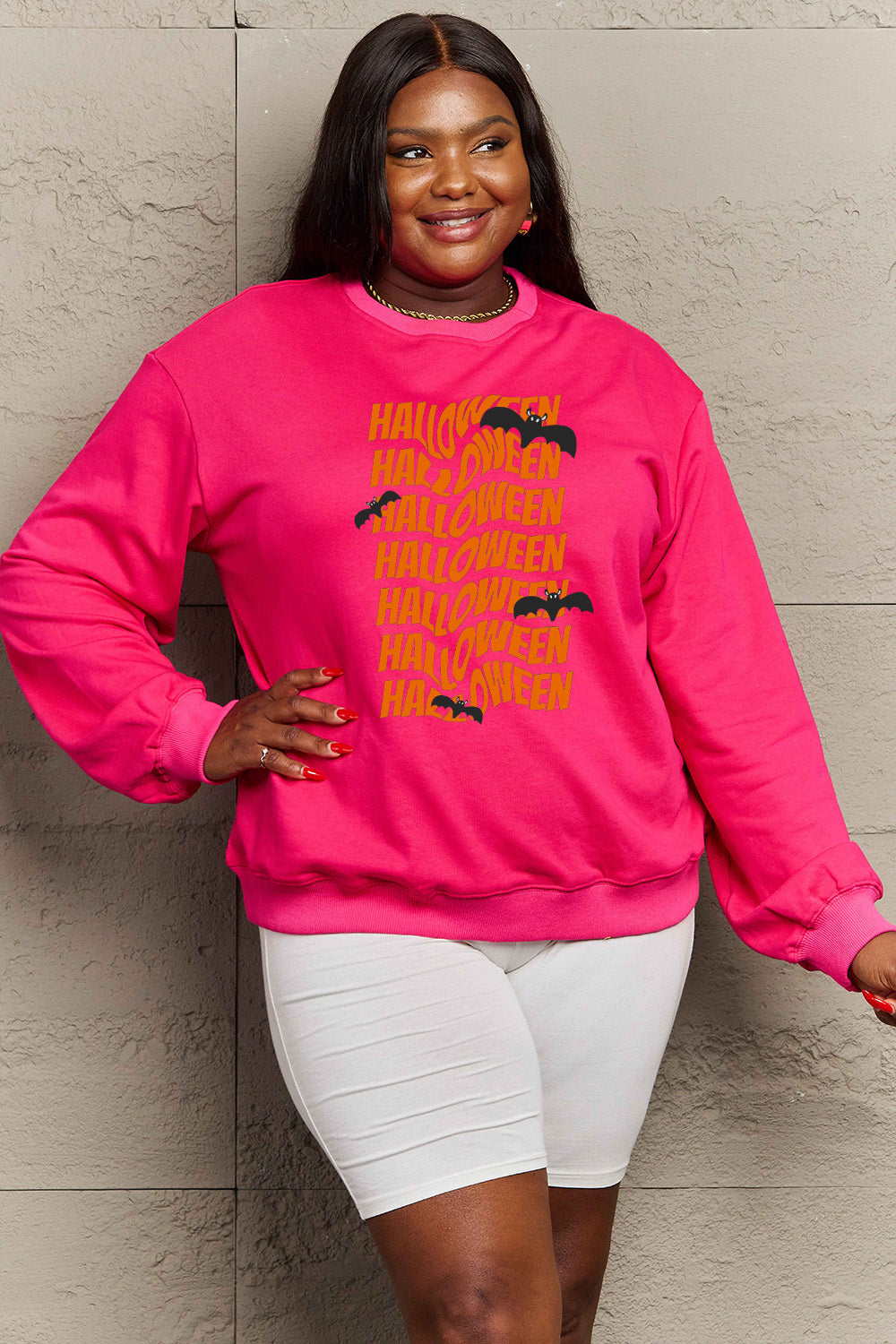 Simply Love Full Size HALLOWEEN Graphic Sweatshirt - Teresa's Fashionista LLC