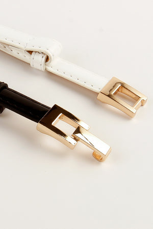 PU Skinny Belt-Teresa's Fashionista LLC